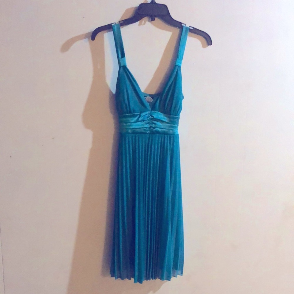 Midi dress with silk accent tie in the back